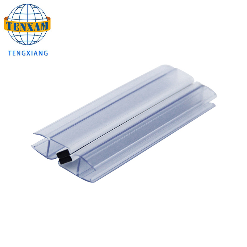 ماء واضح pvc البلاستيك الختم ملامح للزجاج دش